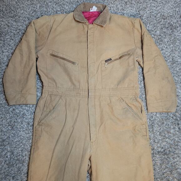 Dickies Insulated Winter Coveralls Overalls Men's Sz 42/44 Length Medium Brown - Picture 2 of 11